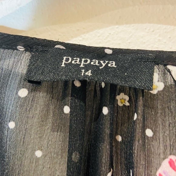 Mixed pattern floral cold shoulder dress size 14 new summer pattern holiday - Picture 6 of 6